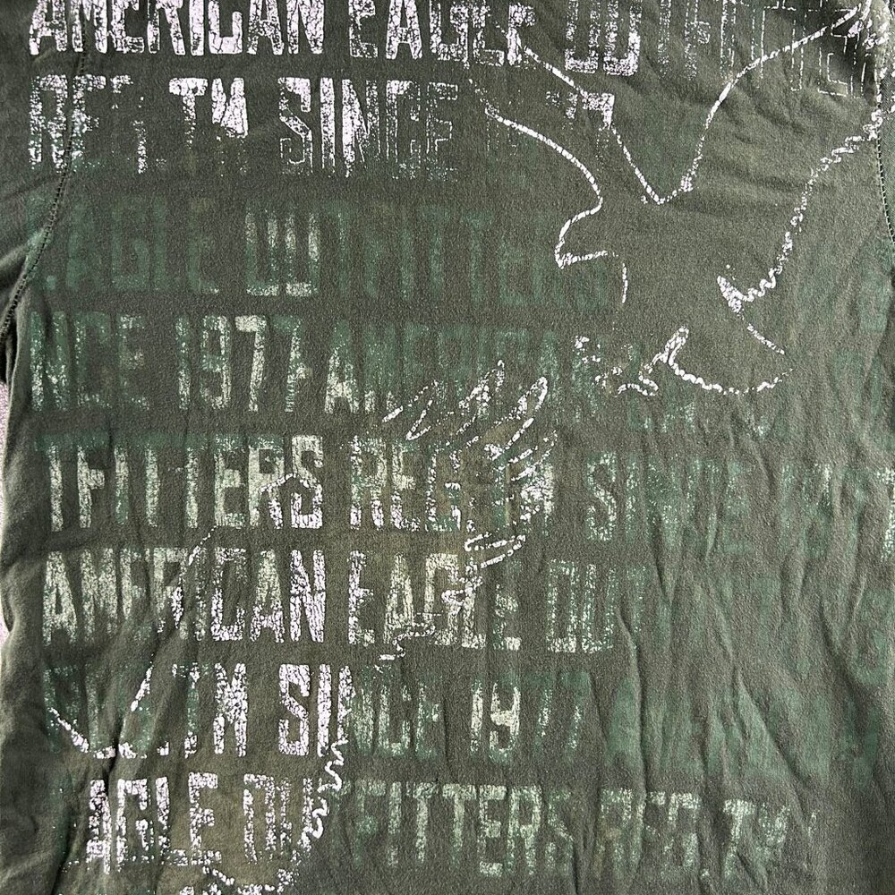American Eagle T-Shirt Mens Size M Garden Green Short Sleeve Fit - Picture 2 of 6